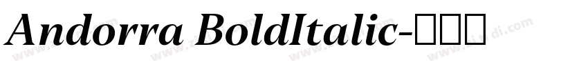 Andorra BoldItalic字体转换